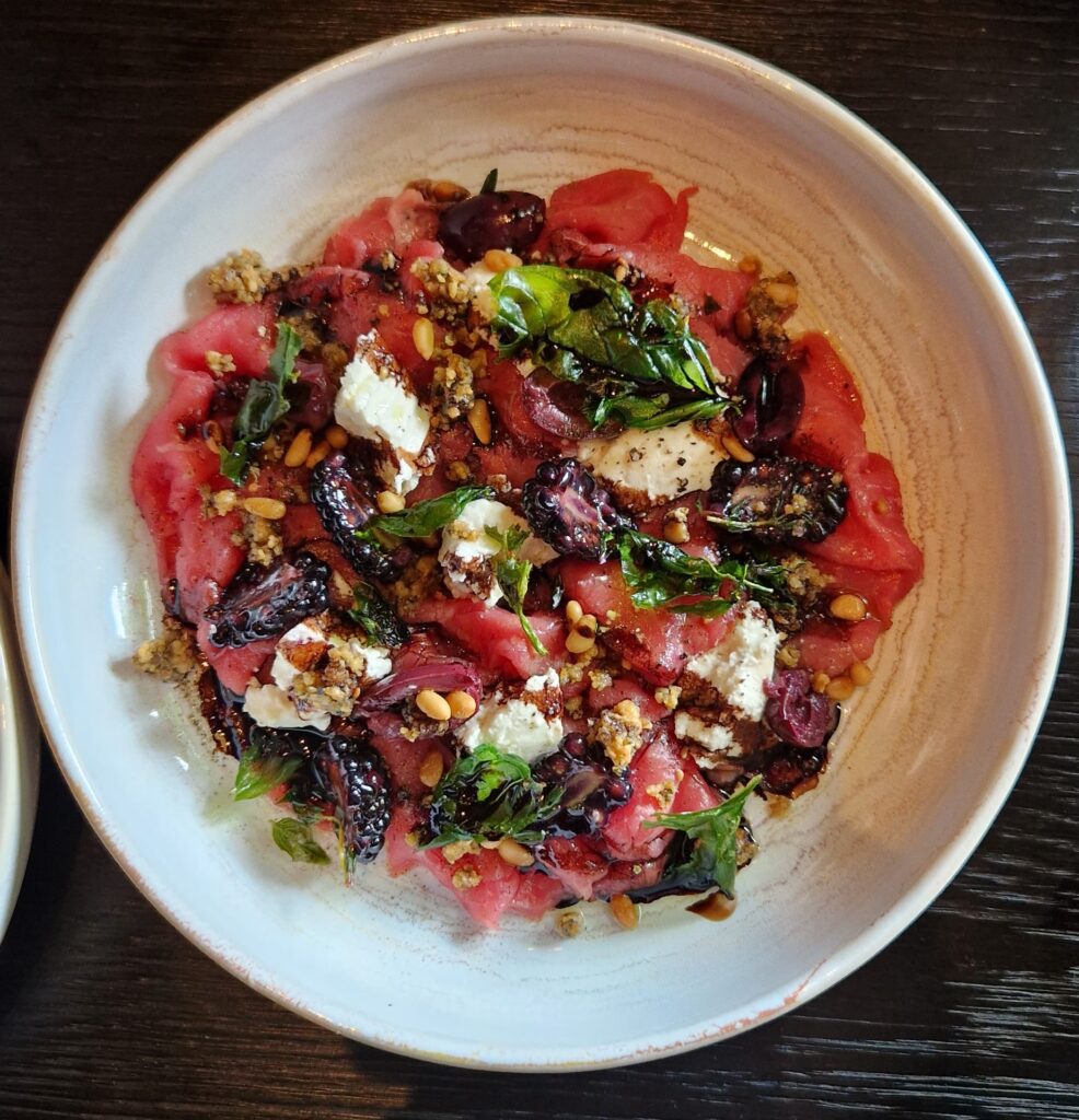 Carpaccio à La Mûre Ze Fork | restaurant au bord du lac | Vevey